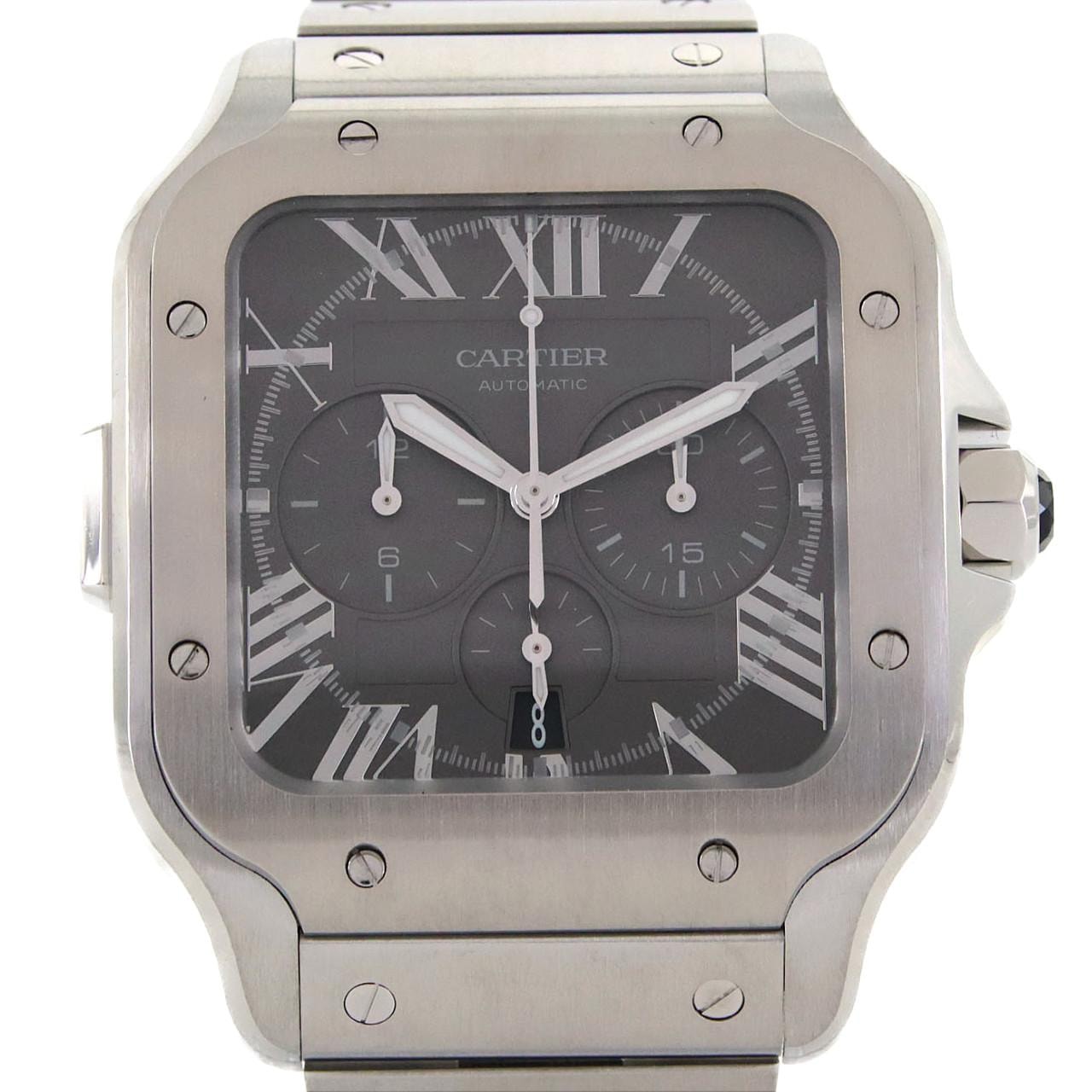 カルティエ サントス・ドゥ・カルティエクロノグラフ XL WSSA0078 SS 自動巻