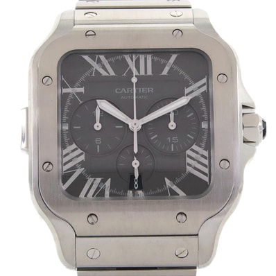 カルティエ サントス・ドゥ・カルティエクロノグラフ XL WSSA0078 SS 自動巻