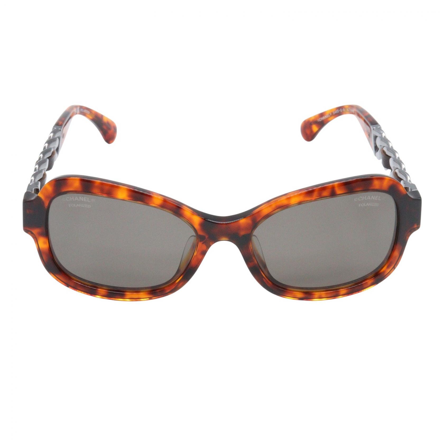 シャネル CHANEL サングラス べっ甲柄 サングラス 衣料品 アセテート レディース ブラウン系 5465QA 714/83 【中古】