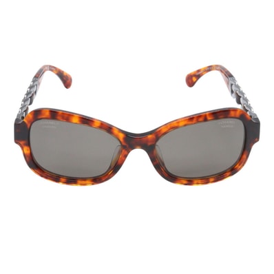 シャネル CHANEL サングラス べっ甲柄 サングラス 衣料品 アセテート レディース ブラウン系 5465QA 714/83 【中古】