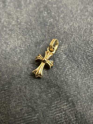 Chrome Hearts 22K CH Cross Baby Fat Charm "Yellow Gold"
