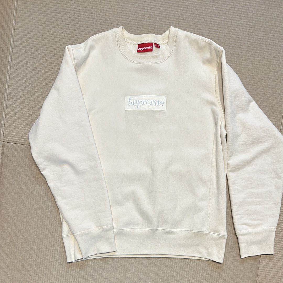 Supreme Box Logo Crewneck Sweatshirt "Ivory" (18FW)