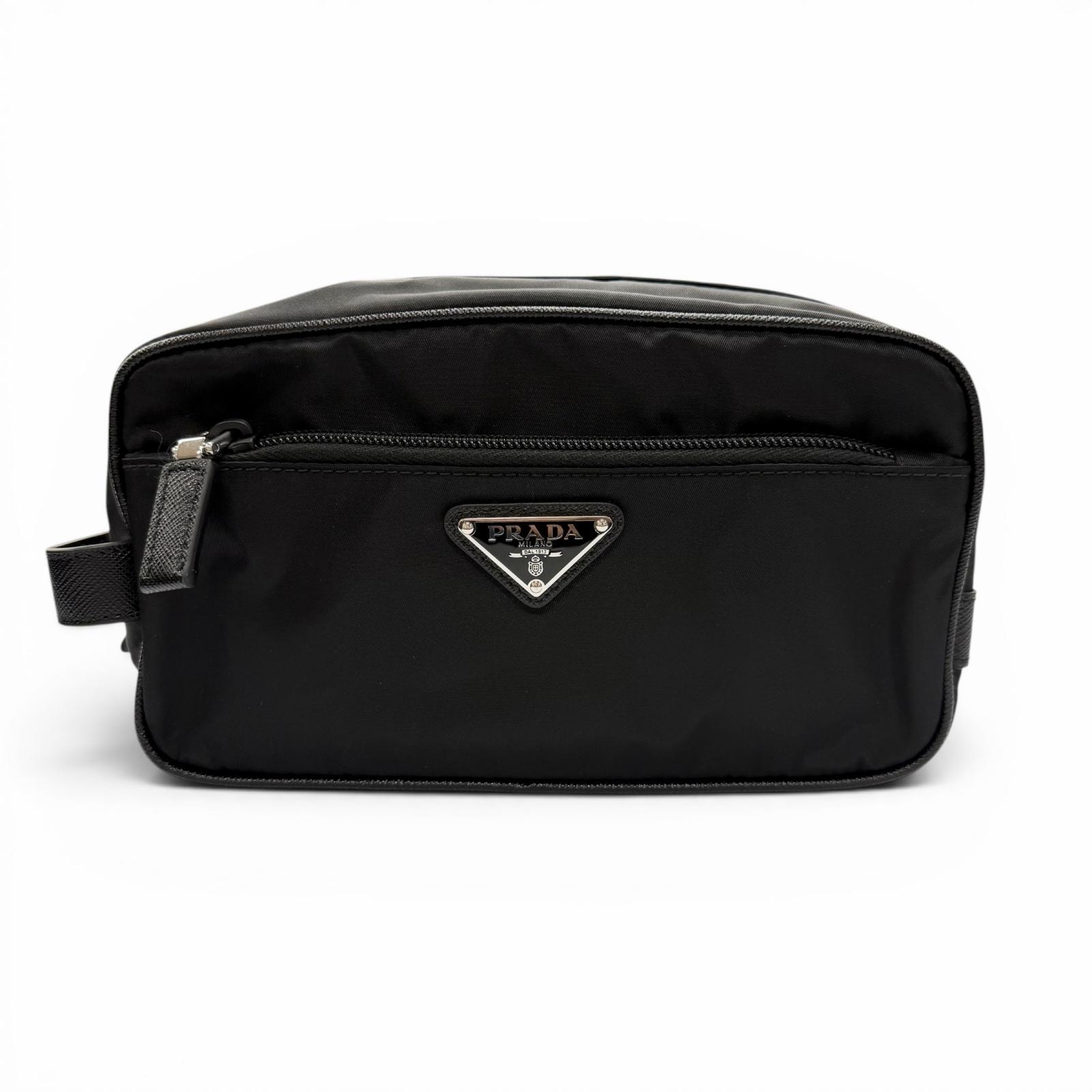 極美品 プラダ クラッチバッグ ブラック メンズ 2NA819