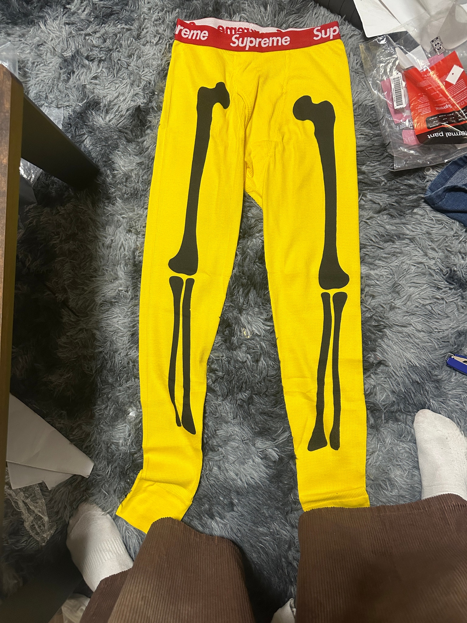 Supreme x Hanes Bones Thermal Pant (1 Pack) (25FW) "Yellow"