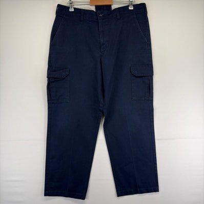 古着 レッドキャップ RED KAP パンツ カーゴパンツ ワンポイントロゴ 作業着 ワーク w38 L32 ネイビー メンズ