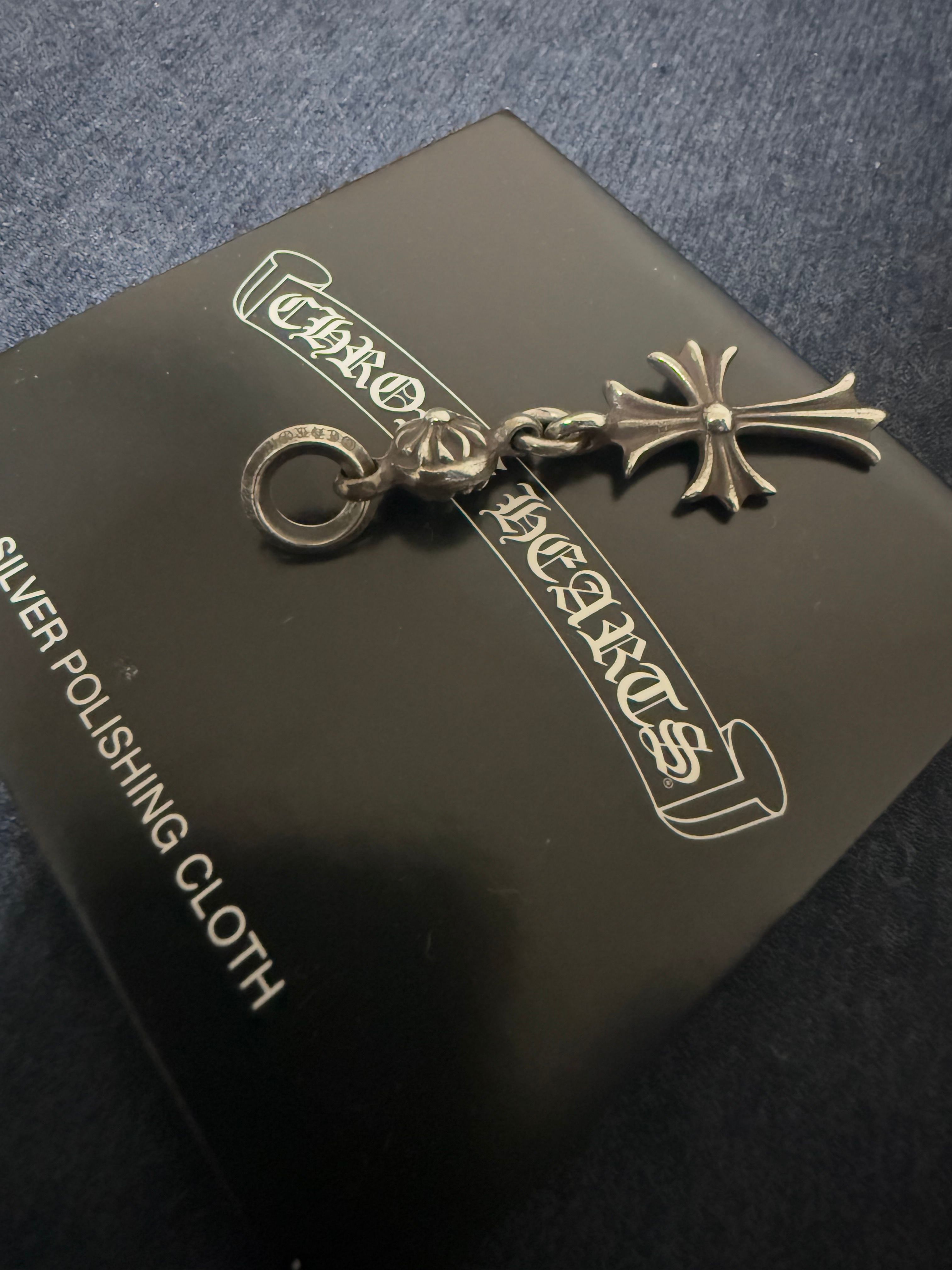 Chrome Hearts 1 Ball Tiny CH Cross Charm "Silver"