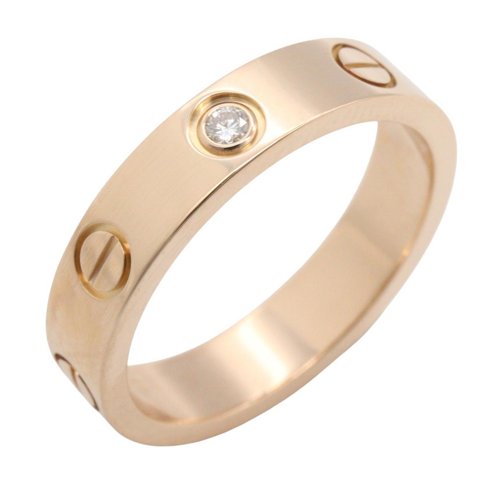 カルティエ CARTIER ミニラブ 1PD リング リング・指輪 ジュエリー K18PG(ピンクゴールド) ダイヤモンド レディース ゴールド系 / クリア系 B4050700 【中古】