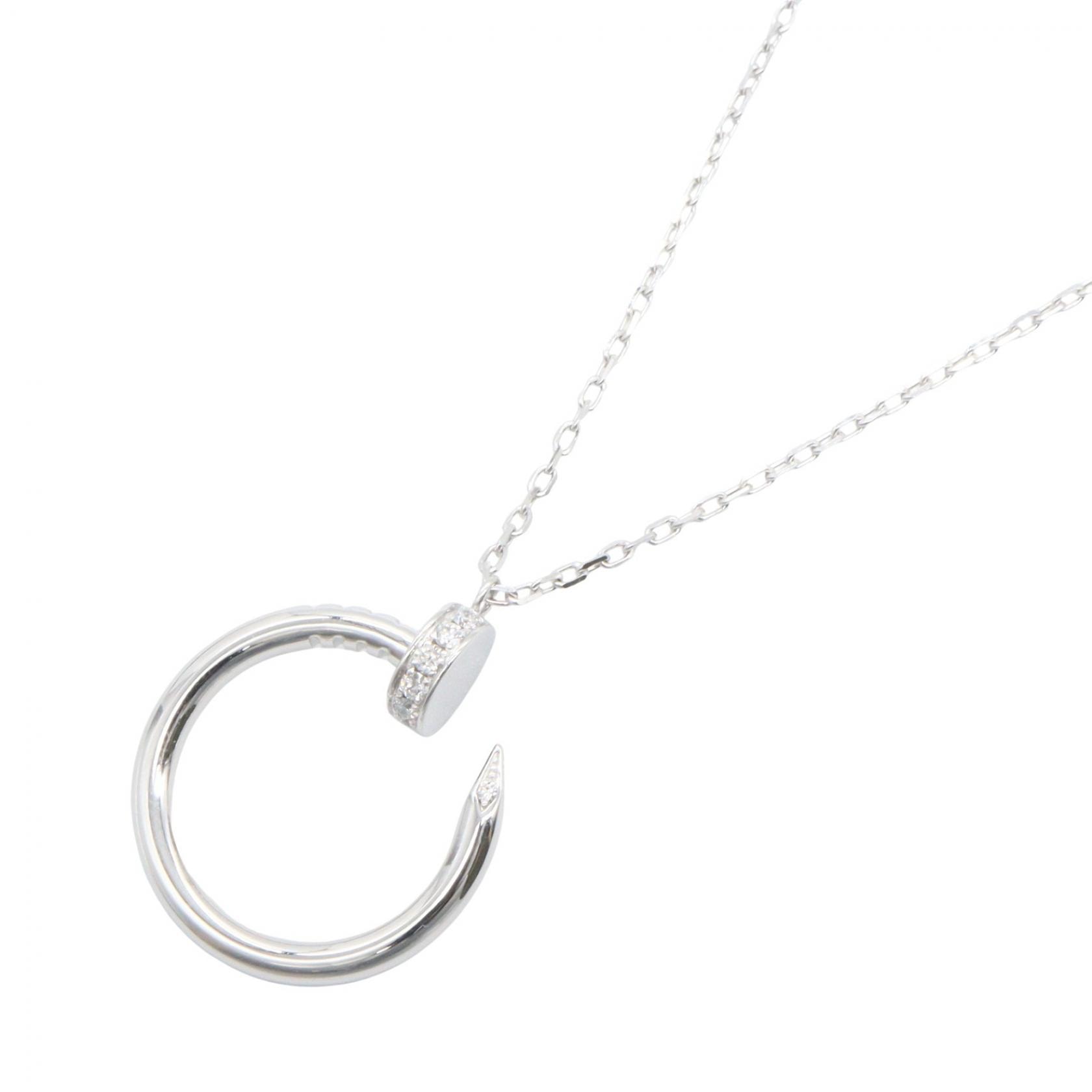 カルティエ CARTIER ジュストアンクル ダイヤ ネックレス ネックレス ジュエリー K18WG(ホワイトゴールド) ダイヤモンド レディース シルバー系 / クリア系 B7224889 【中古】