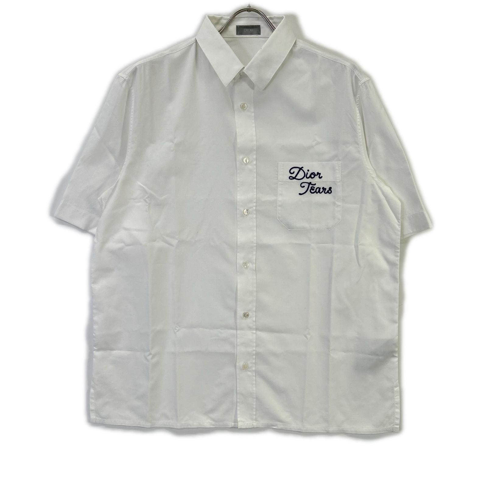 ディオールオム 393C532A5820 ホワイト × Denim Tears ShortSleeve Shirt 40