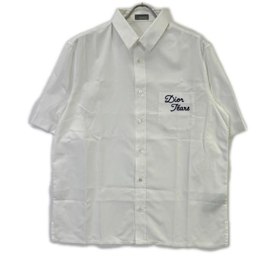 ディオールオム 393C532A5820 ホワイト × Denim Tears ShortSleeve Shirt 40