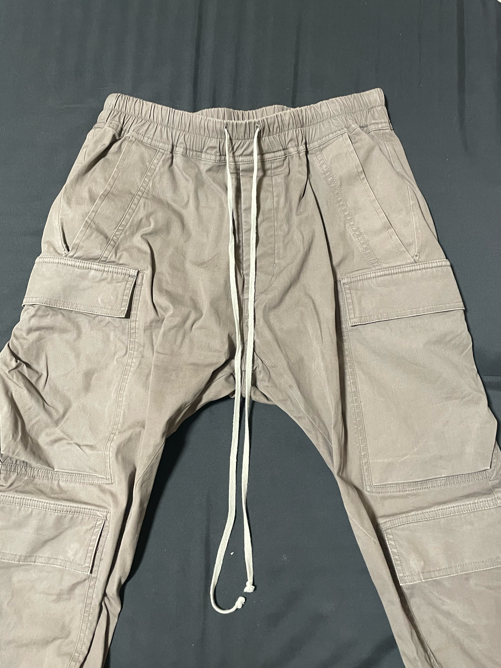 Rick Owens Cargo Cropped Pants "Dust"