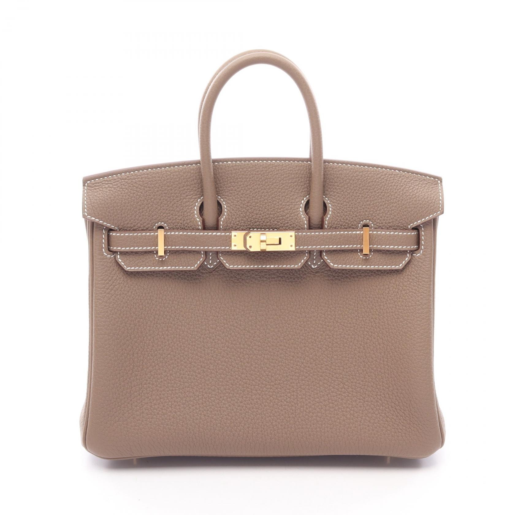 エルメス HERMES バーキン25 ハンドバッグ バッグ レザー トゴ トゴ エトゥープ レディース グレー系 【中古】