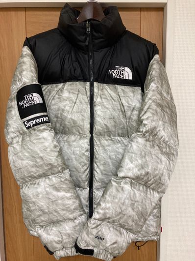 Supreme x The North Face Nuptse Jacket "White Paper Print"