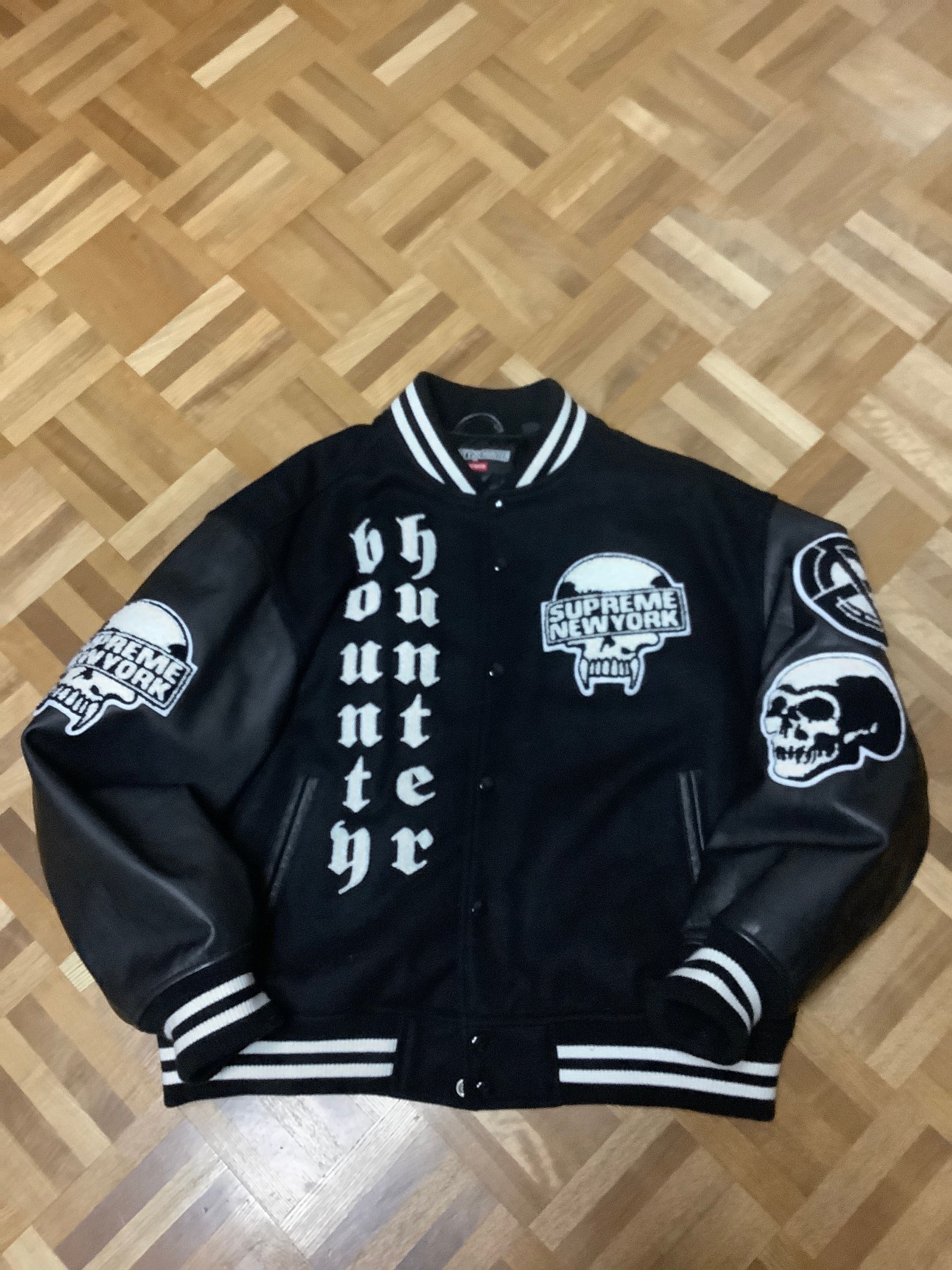 Supreme Bounty Hunter Varsity Jacket "Black"