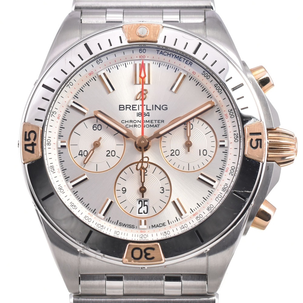 値下 ブライトリング BREITLING IB0134 クロノマット B01 42 デイト 自動巻き メンズ 良品 箱・保証書付き C#146909