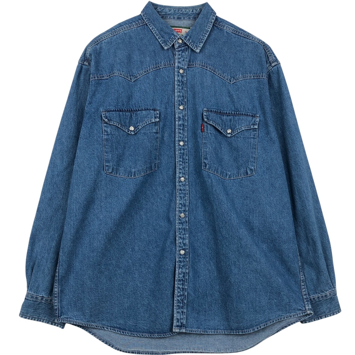 古着 リーバイス Levi's 長袖 デニムウエスタンシャツ メンズL相当/eaa652009