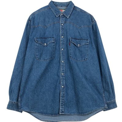 古着 リーバイス Levi's 長袖 デニムウエスタンシャツ メンズL相当/eaa652009