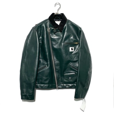 sacai x Carhartt WIP Leather Jacket Mens "Green"
