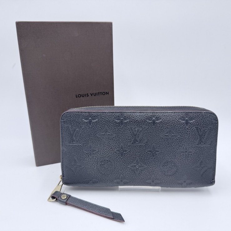 LOUIS VUITTON(ルイ・ヴィトン)ジッピー・ウォレット モノグラム・アンプラント マリーヌルージュ 長財布 レザー ネイビー系