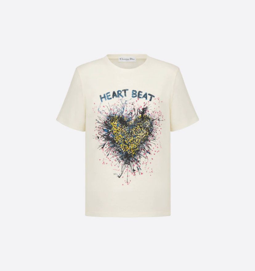 Dior ♡ HEART BEAT コットンジャージー & リネン Tシャツ
