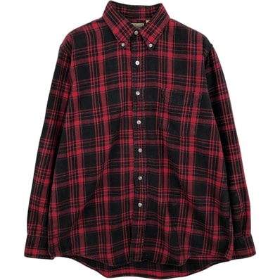 古着 80~90年代 エルエルビーン L.L.Bean タータンチェック 長袖 ライトネルチェックシャツ USA製 メンズM相当 ヴィンテージ/eaa477672