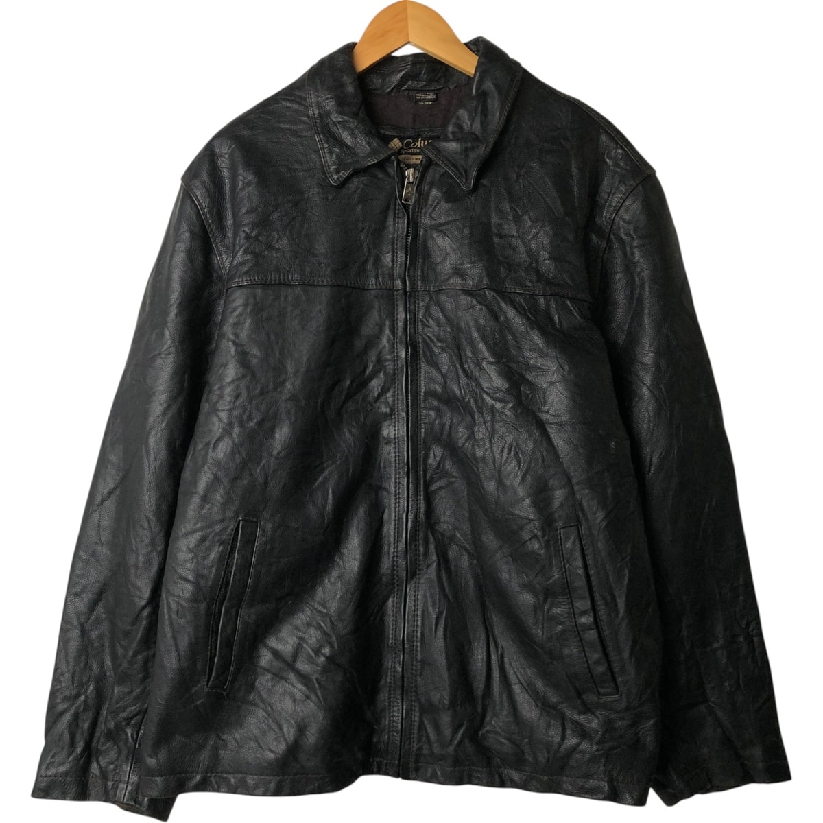 古着 90年代 コロンビア Columbia スイングトップタイプ 中綿入り レザーブルゾン メンズXXL相当 ヴィンテージ/eaa578906