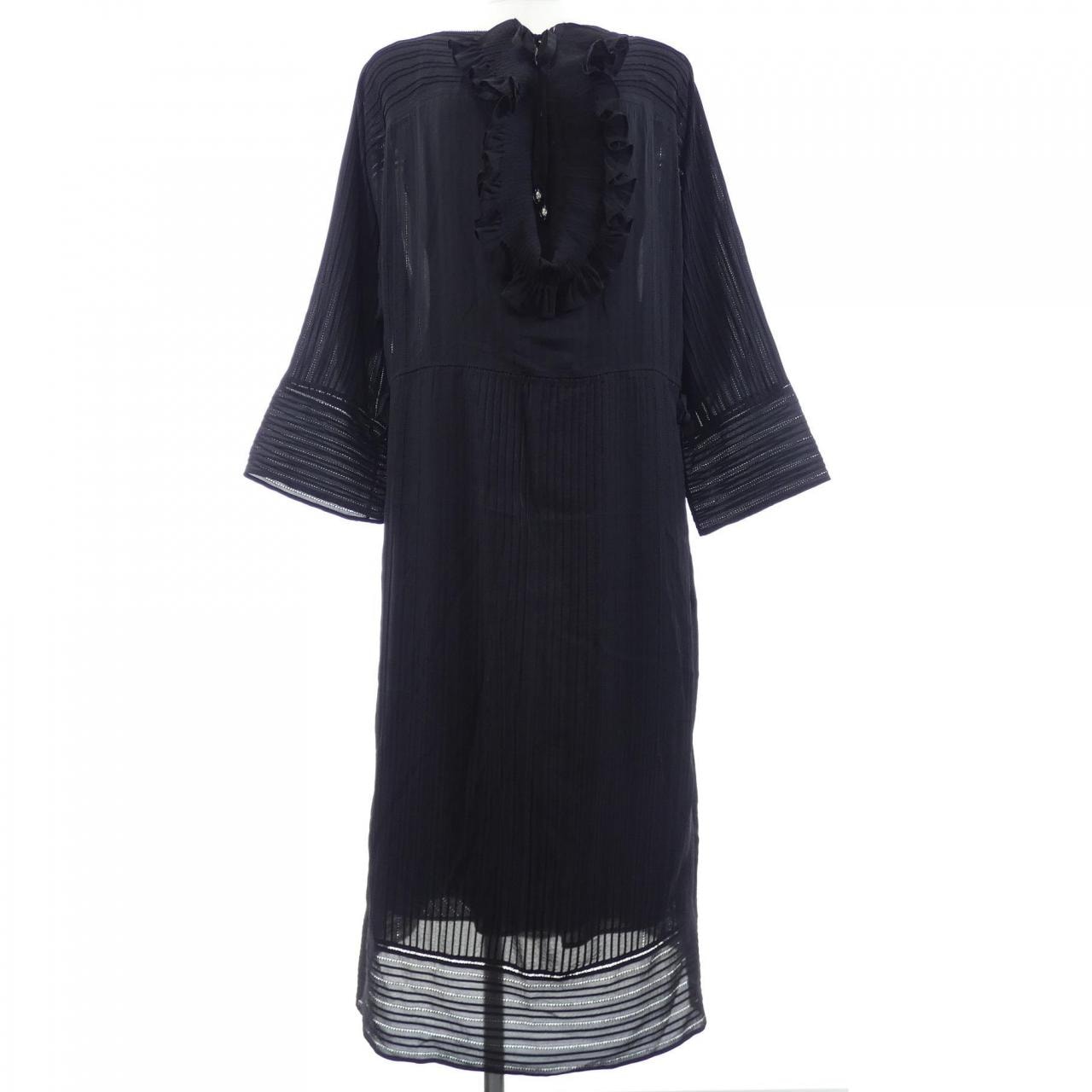 エルメス HERMES RUFFLED OPEN WORK DRESS 2H0517DV LOOK17 ワンピース