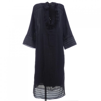 エルメス HERMES RUFFLED OPEN WORK DRESS 2H0517DV LOOK17 ワンピース