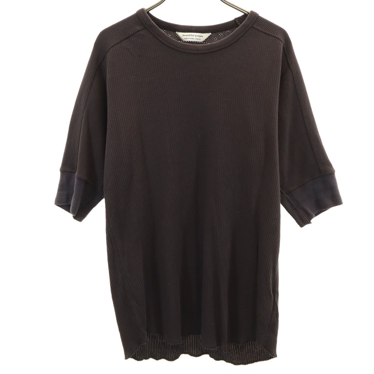 beautiful people ビューティフルピープル 日本製 半袖 Tシャツ 42 ブラウン CREATIONS-TOKYO