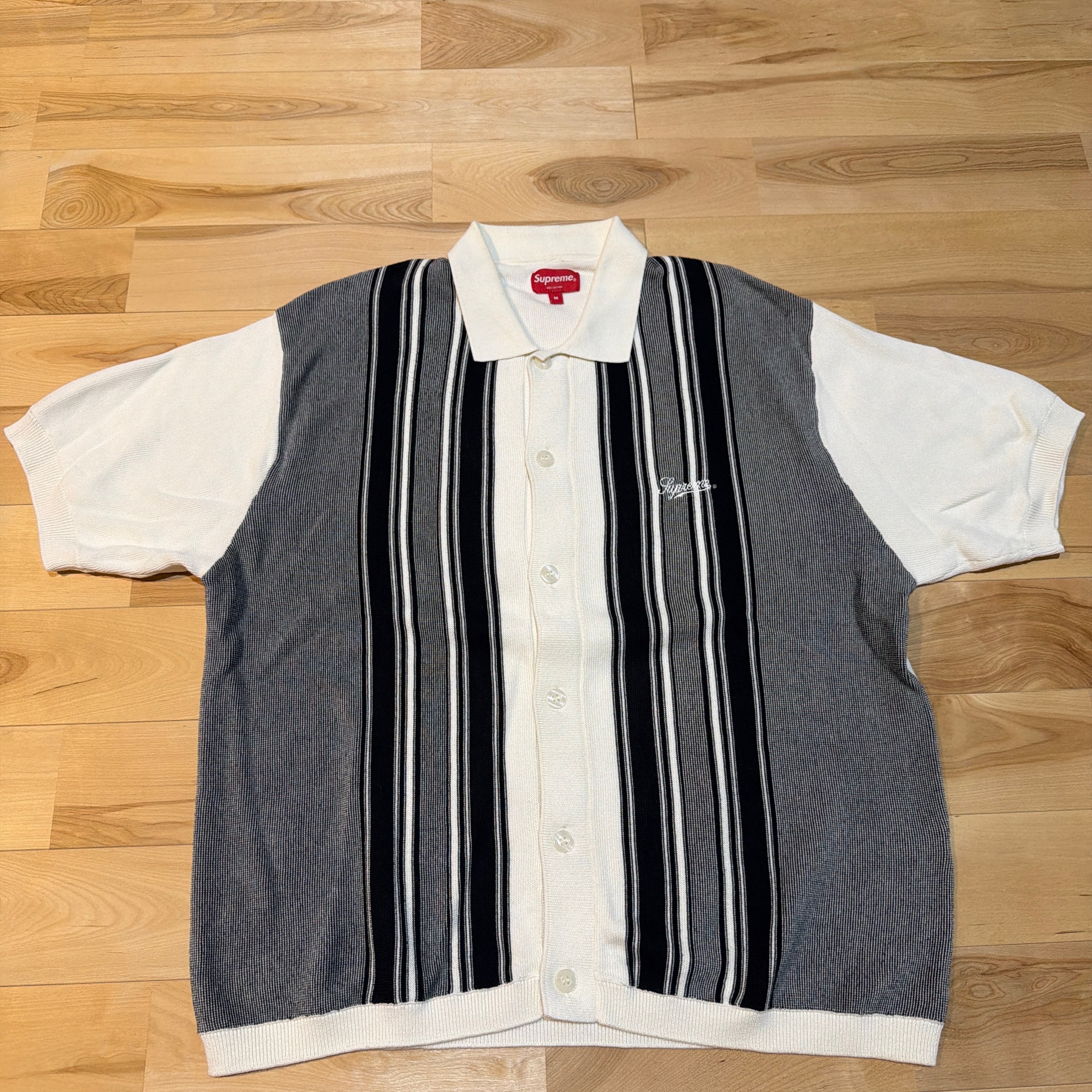 Supreme Stripe Button Up Polo 