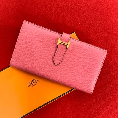 HERMES エルメス ベアンスフレ ヴォーエプソン 長財布 ピンク
33928