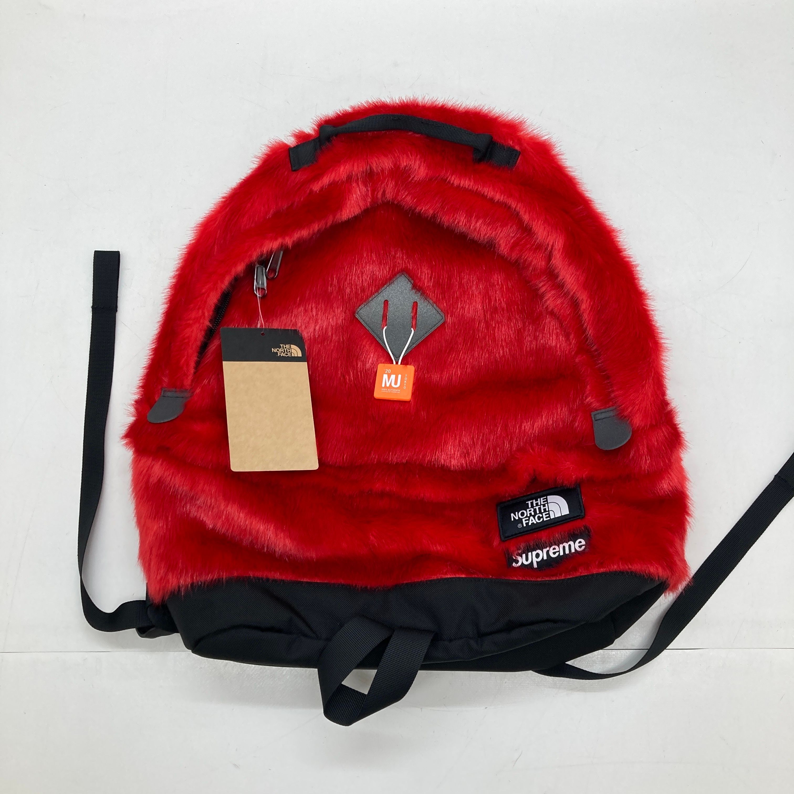 Supreme x The North Face Faux Fur Backpack "Red"