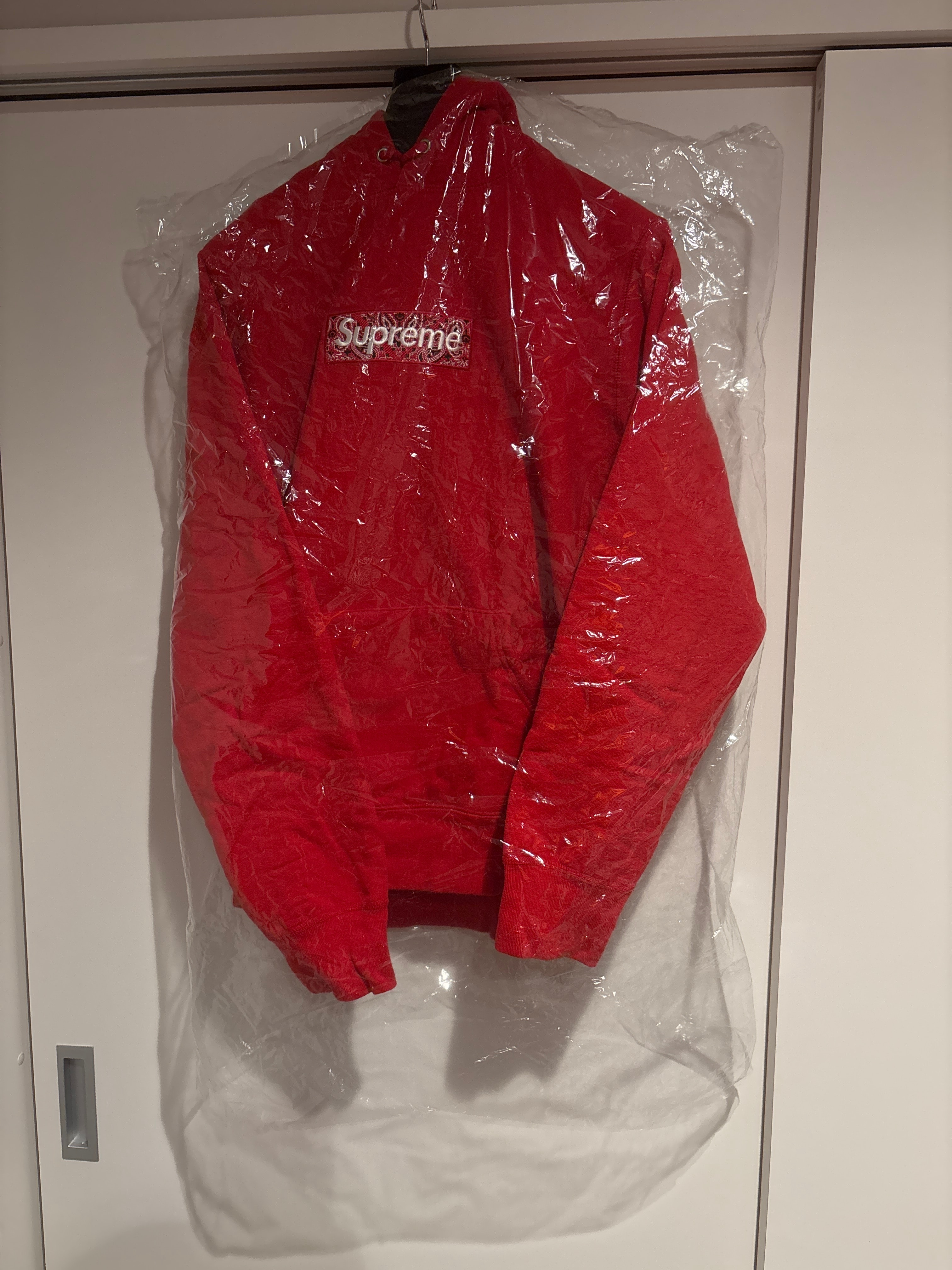 Supreme Bandana Box Logo Hooded Sweatshirt "Red"