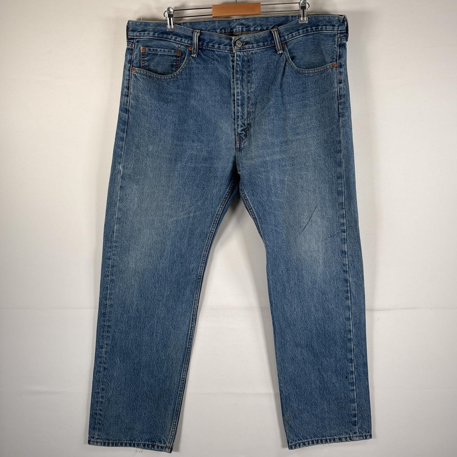 古着 リーバイス Levi's デニムパンツ 505 ブルーデニム ジーンズ ジーパン ストレート 大きいサイズ コインポケット w42 L32 ブルー メンズ