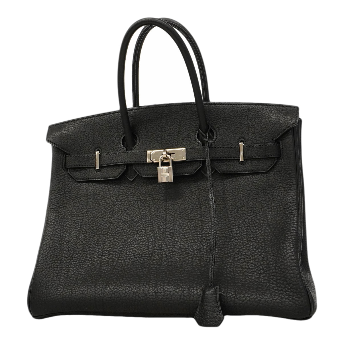 ★SALE【6fe7004】エルメス ハンドバッグ バーキン35 フィヨルド ブラック シルバー金具 □K刻印【中古】レディース