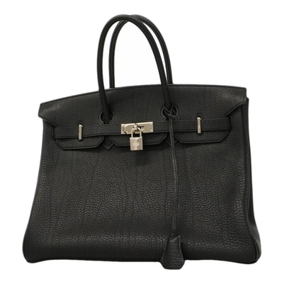 ★SALE【6fe7004】エルメス ハンドバッグ バーキン35 フィヨルド ブラック シルバー金具 □K刻印【中古】レディース
