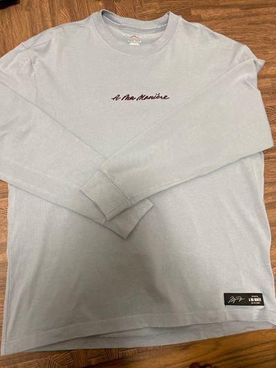 Jordan A ma maniere Long sleeve Tee "Obsidian Mist"