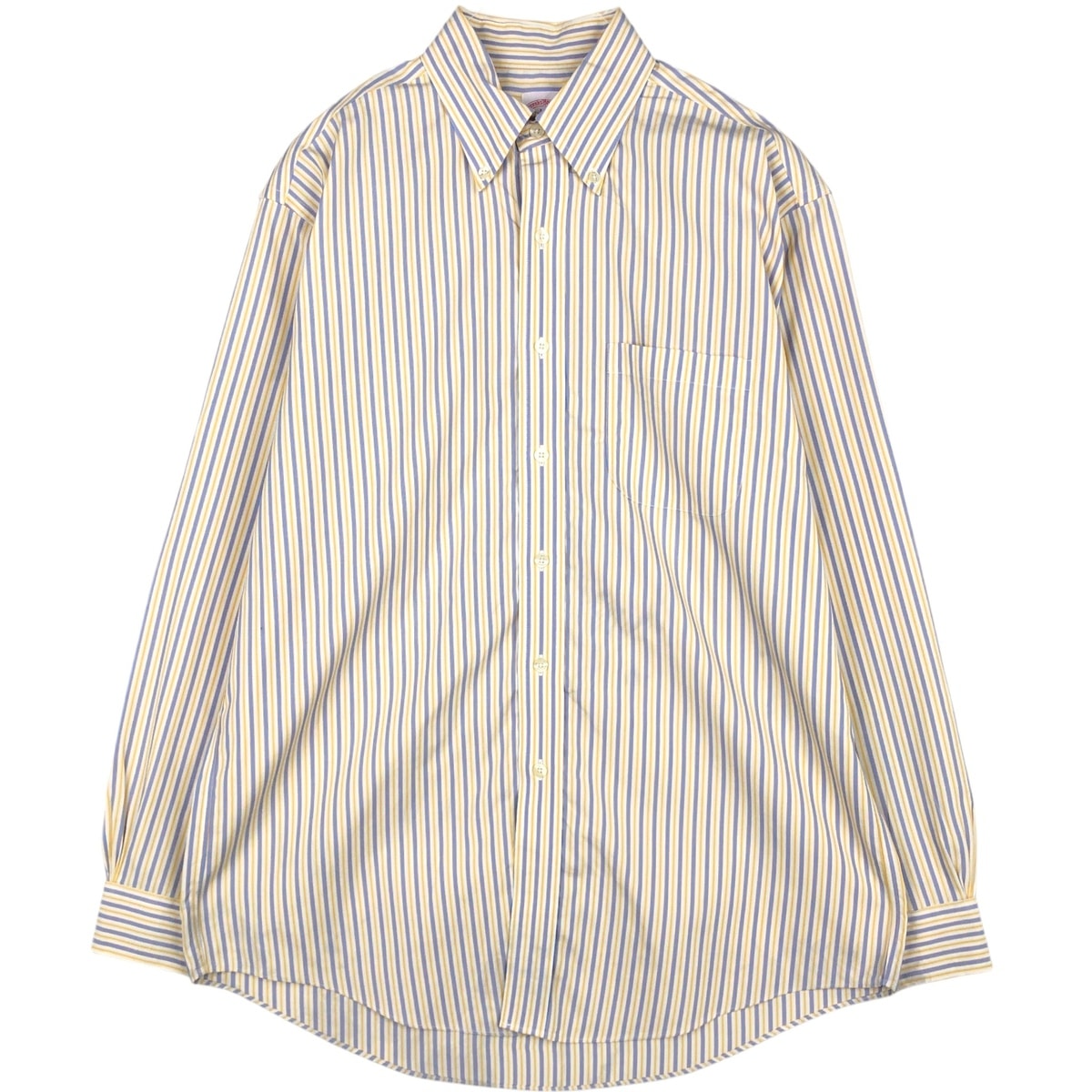 古着 ブルックスブラザーズ Brooks Brothers Est.1818 マルチストライプ 半袖 ボタンダウン ストライプシャツ メンズM相当/eaa673027