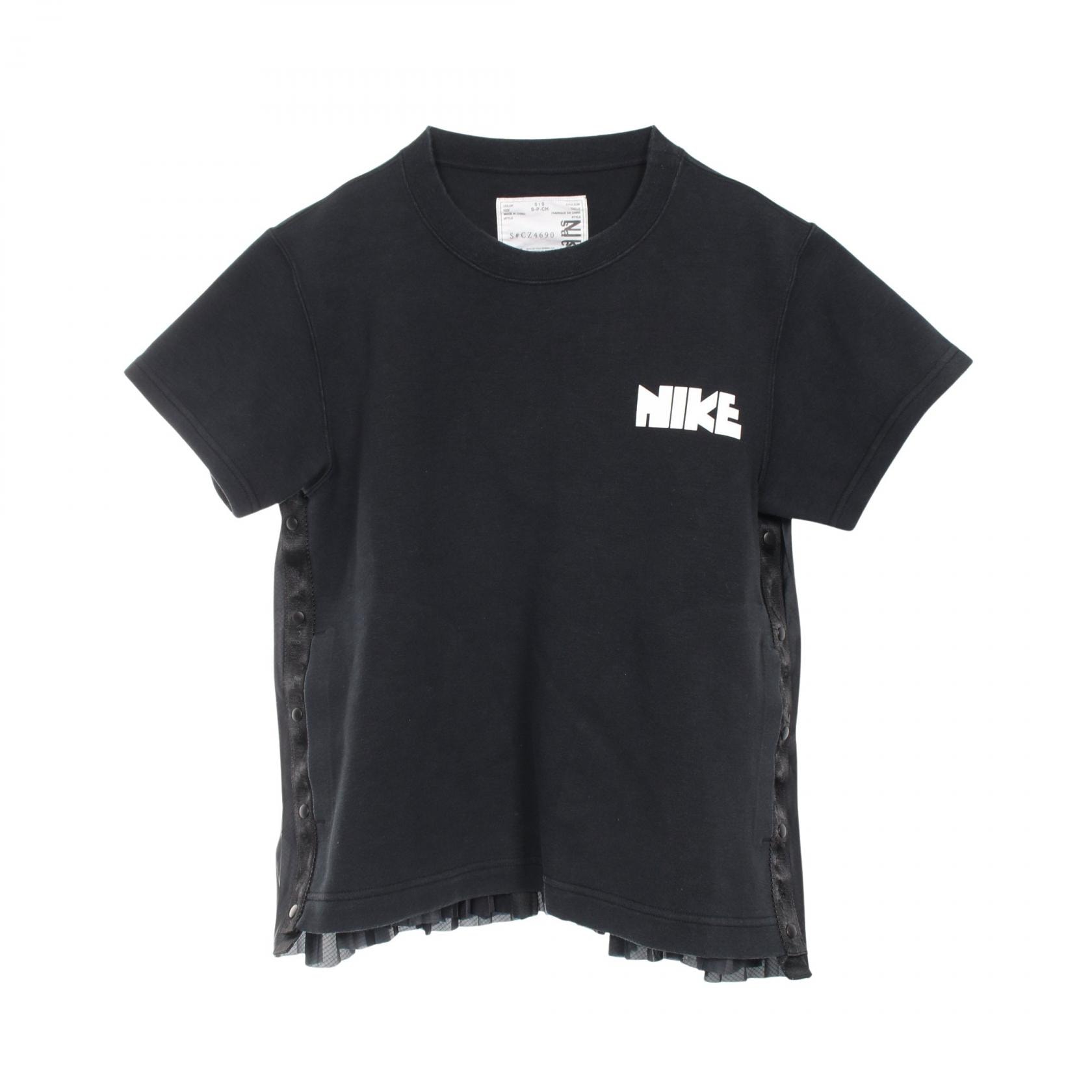 ナイキ NIKE NIKE × SACAI カットソー 衣料品 トップス コットン ポリエステル レディース ブラック系 【中古】