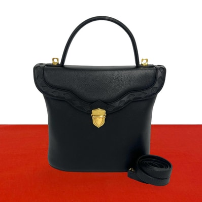 YVES SAINT LAURENT イヴ・サンローラン YSL ロゴ 金具 レザー ショルダーバッグ ブラック
19762