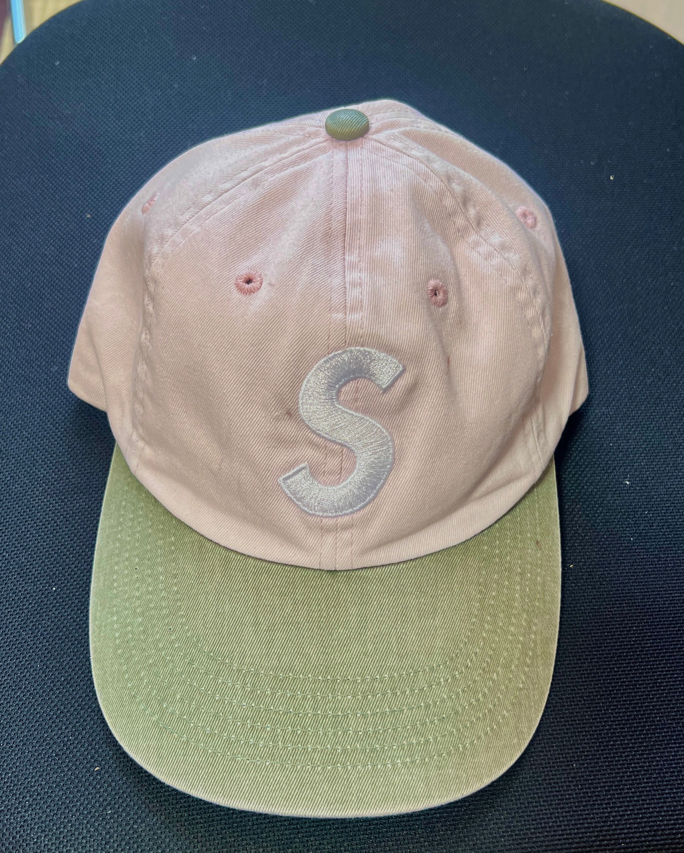Supreme Pigment Coated 2-Tone S Logo 6-Panel "Light Pink"