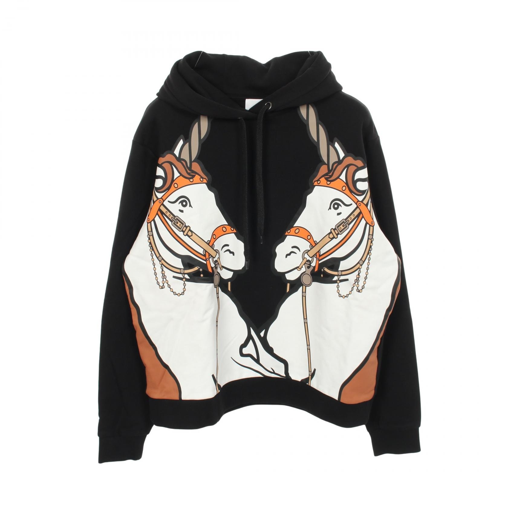 バーバリー BURBERRY パーカー 衣料品 トップス コットン メンズ ブラック系 8027346 【中古】