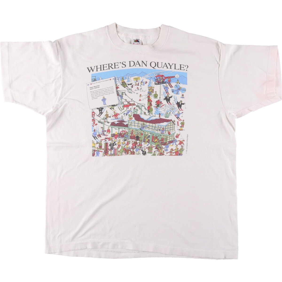 古着 90年代 フルーツオブザルーム FRUIT OF THE LOOM パロディ プリントTシャツ USA製 メンズXL相当 ヴィンテージ/eaa558959