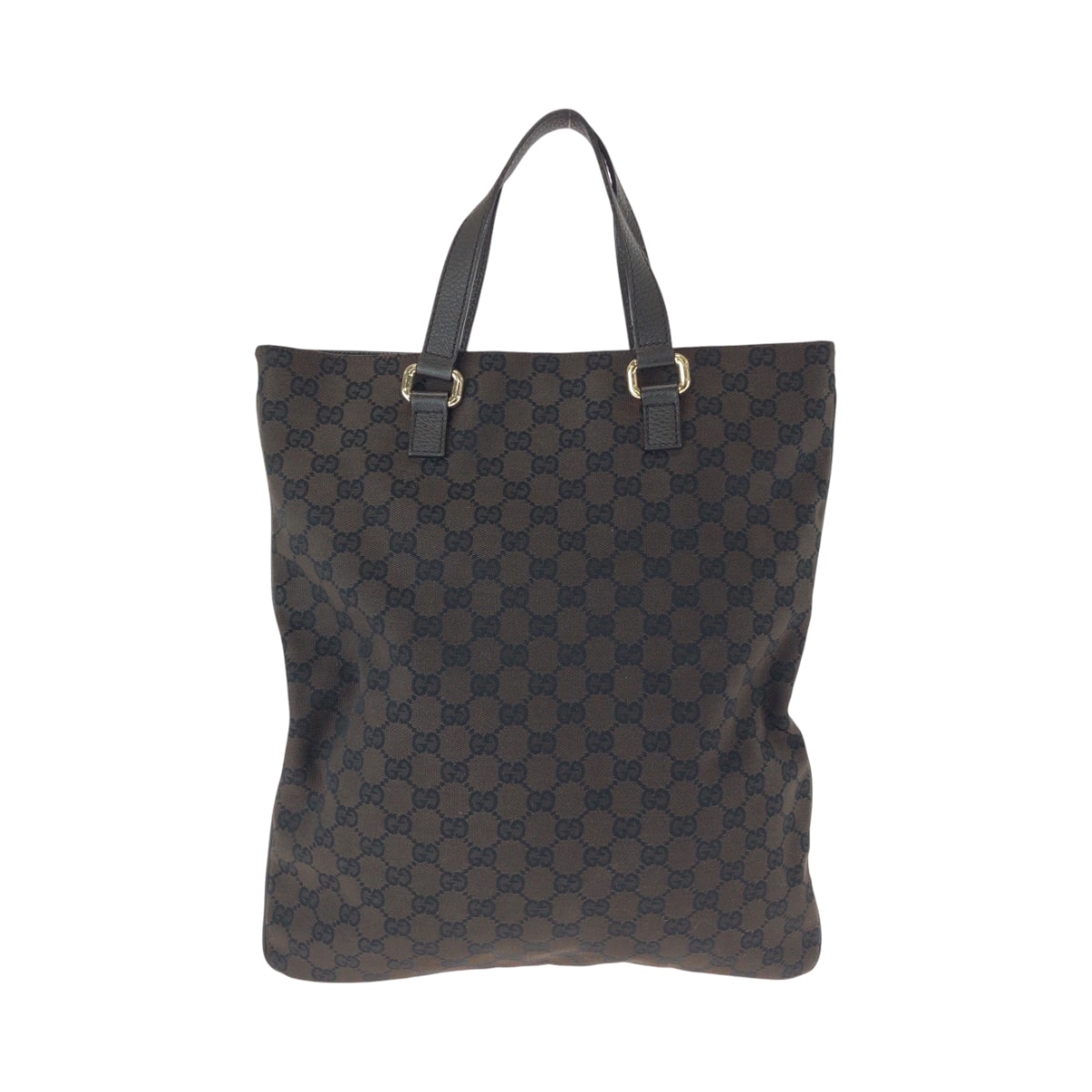 美品 GUCCI グッチ ブラウン ゴールド金具 GGキャンバス トートバッグ ハンドバッグ 506677 【中古】