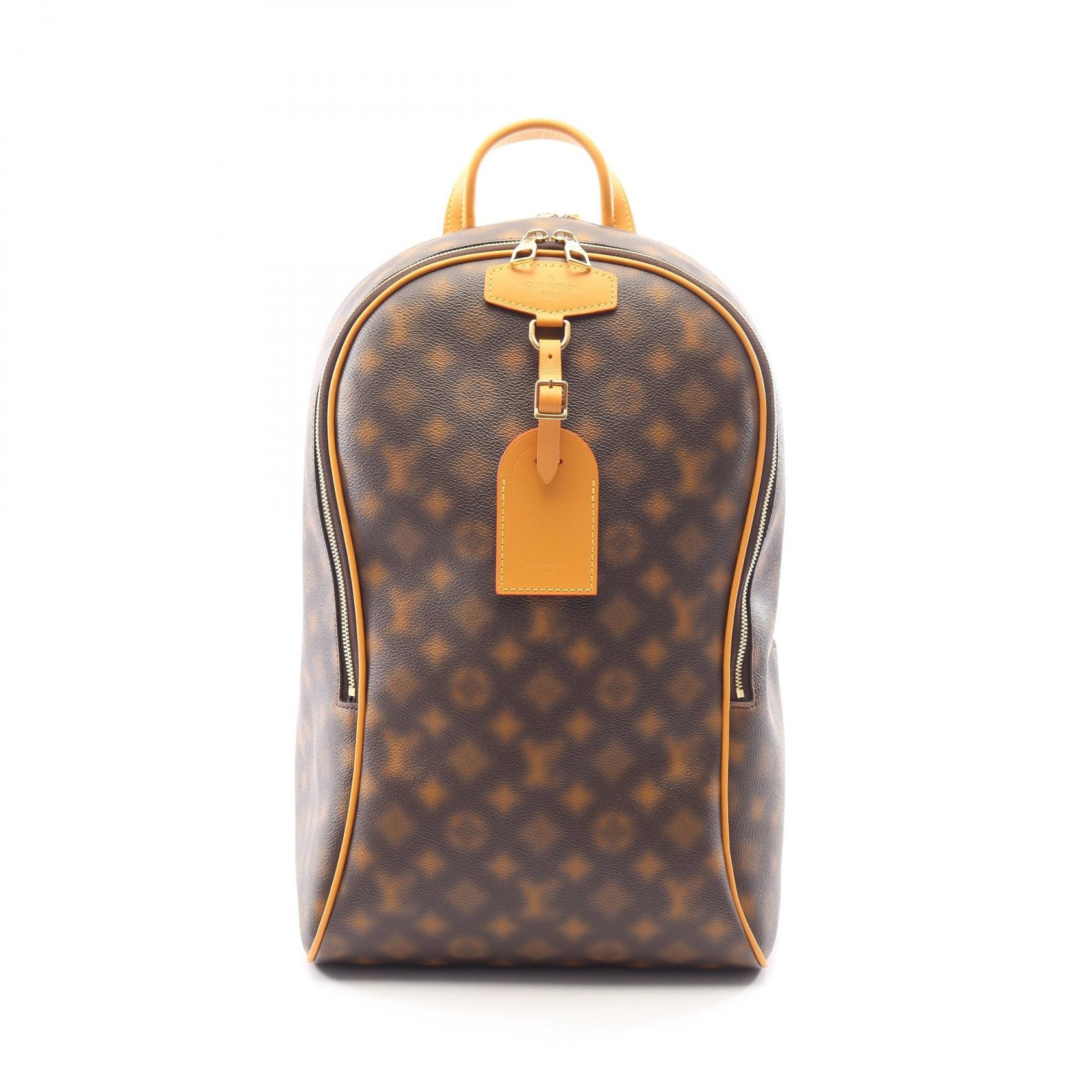 ルイ・ヴィトン LOUIS VUITTON エリプス バックパック ディス イズ ノットモノグラム リュックサック バックパック バッグ PVCコーティングキャンバス レザー メンズ ブラウン系 M46237 【中古】