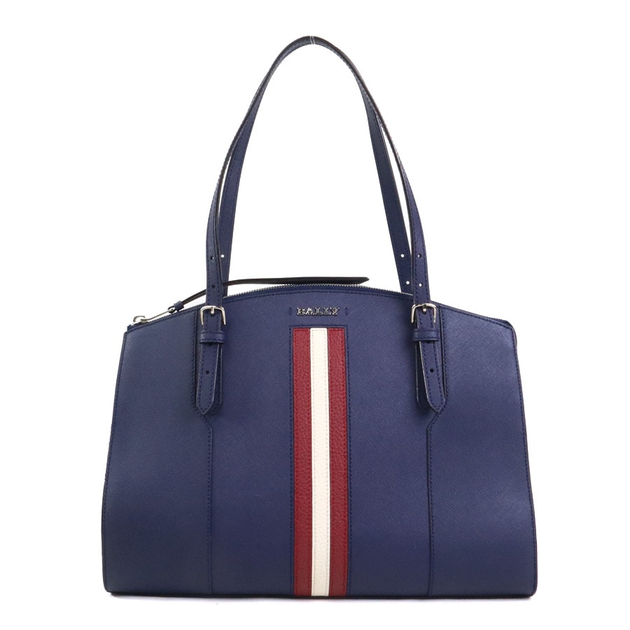 バリー BALLY ショルダーバッグ レザー ネイビー レディース【中古】 56284g
