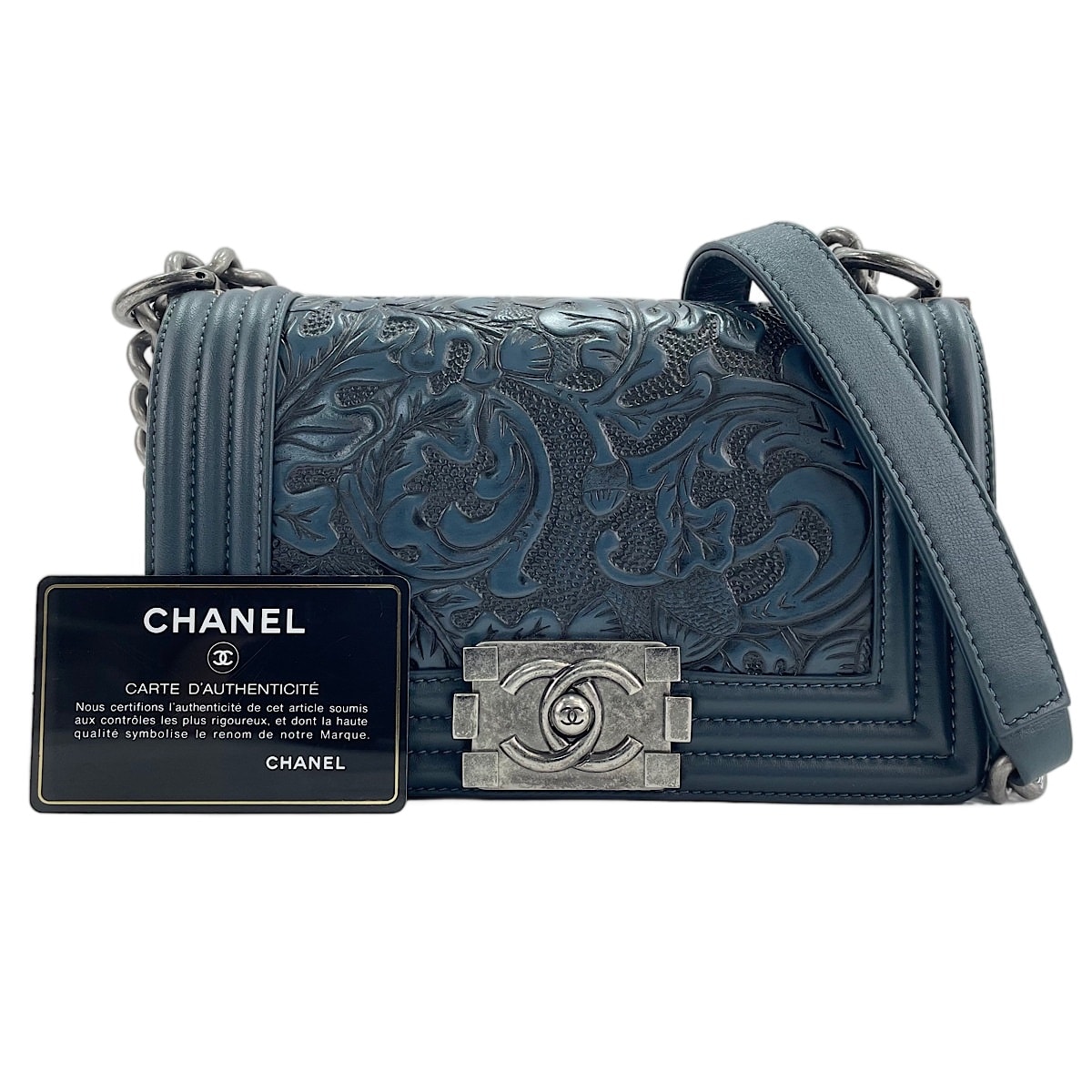 シャネル CHANEL ラムスキン ボーイシャネル スモール ショルダーバッグ【中古】