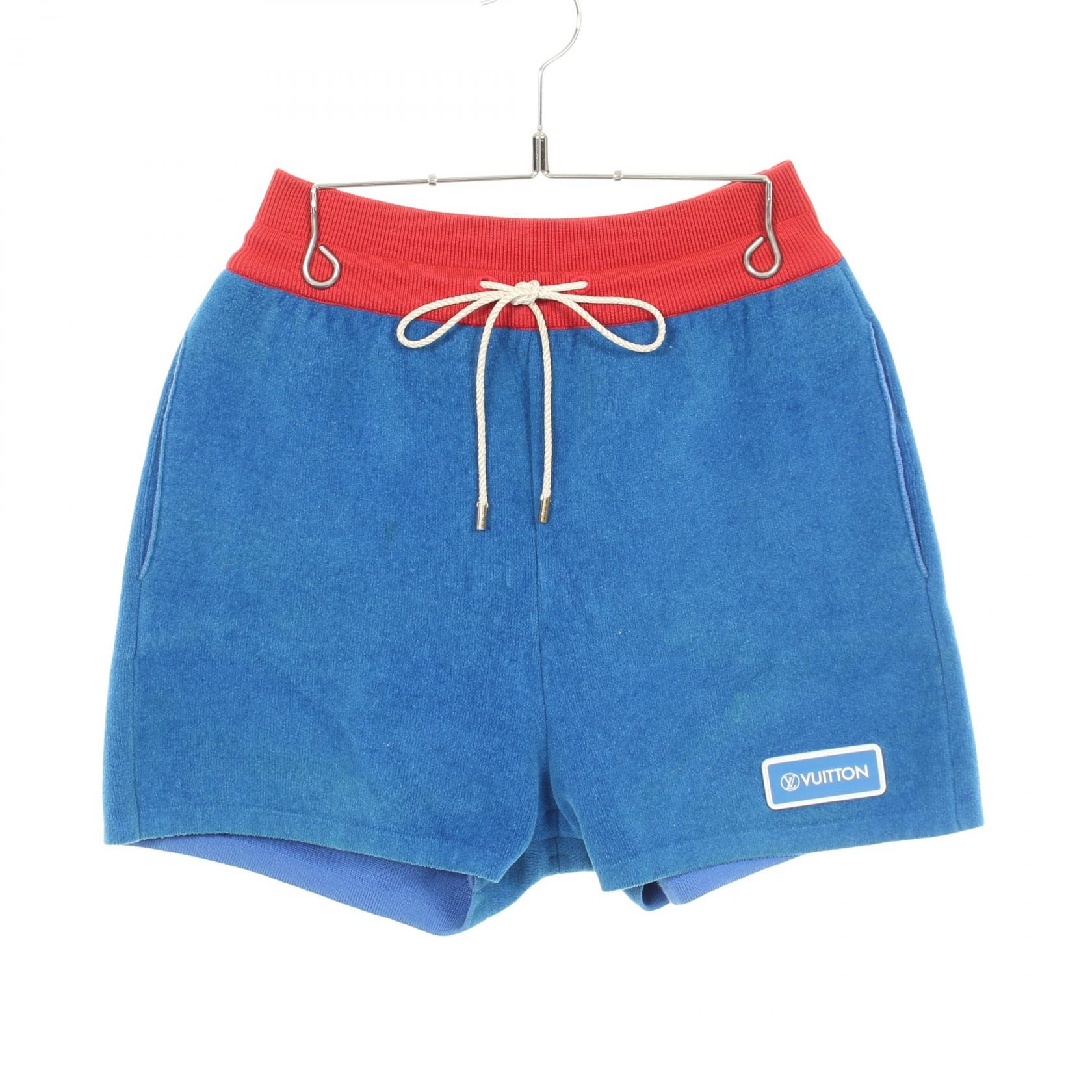 ルイ・ヴィトン LOUIS VUITTON ロゴ パンツ 衣料品 ボトムス ウール コットン シルク レッド レディース ブルー系 / レッド系 RW212W FN9 FLKP05 【中古】
