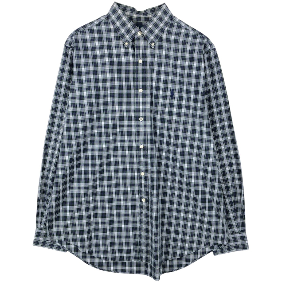 古着 ラルフローレン Ralph Lauren CLASSIC FIT クラシックフィット 長袖 ボタンダウンチェックシャツ メンズL相当/eaa650118