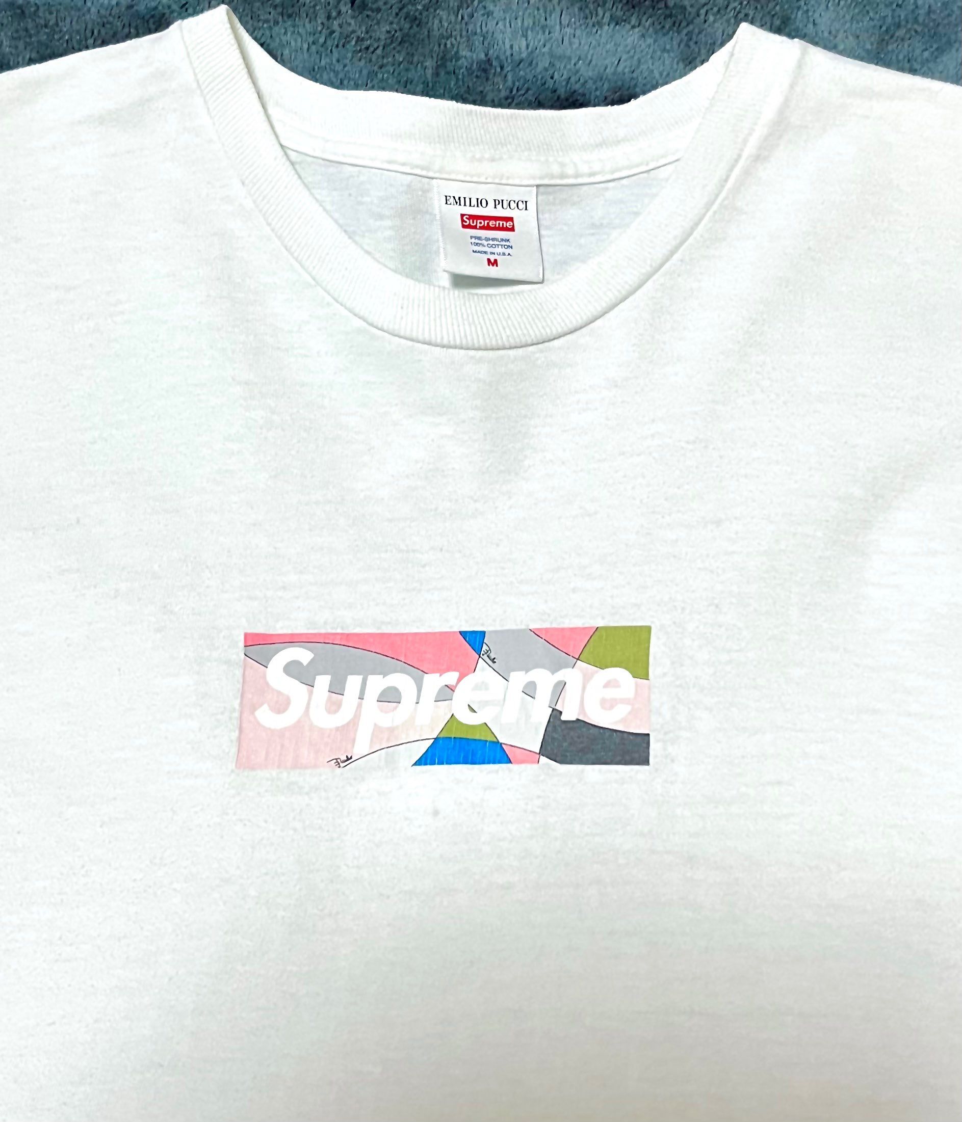 Supreme / Emilio Pucci® Box Logo Tee "White/Pink"